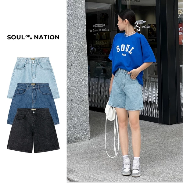[GIÁ TRẢI NGHIỆM] Quần SHORT JEANS NỮ CẠP CAO basic, EO TRÊN RỐN 2CM, trẻ trung, năng động, cá tính - SOUL OF A NATION