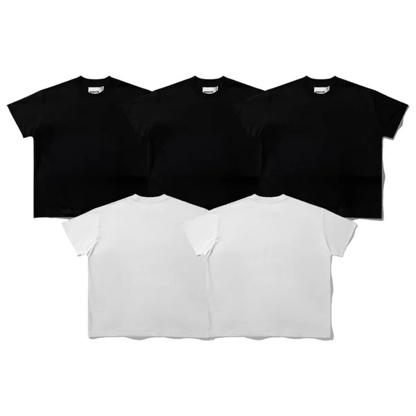 Áo thun trơn cổ tròn HIGHCLUB TRẮNG/ĐEN Oversize - unisex
