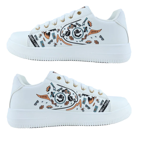 Giày Vato The Happiness - Giày Sneaker da PU nam, nữ dáng basic dễ phối đồ theo nhiều phong cách