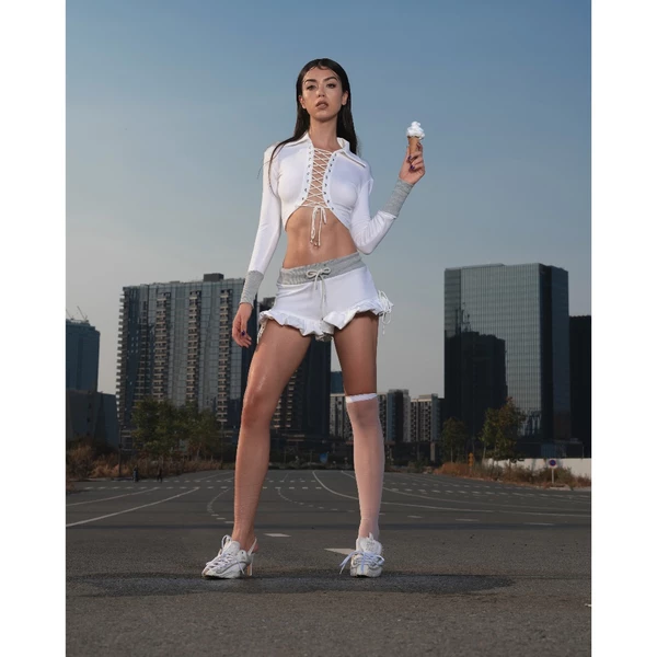 SET ÁO CROPTOP TAY DÀI, QUẦN RÚT PHỒNG I CÓ TÁCH SET I SERO TOP + CLOUD PANTS