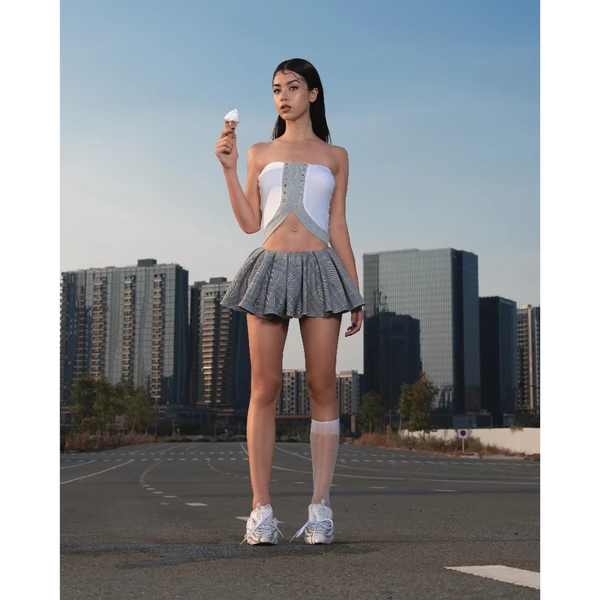 ĐẦM ỐNG CHÂN VÁY CARO I ALIA DRESS