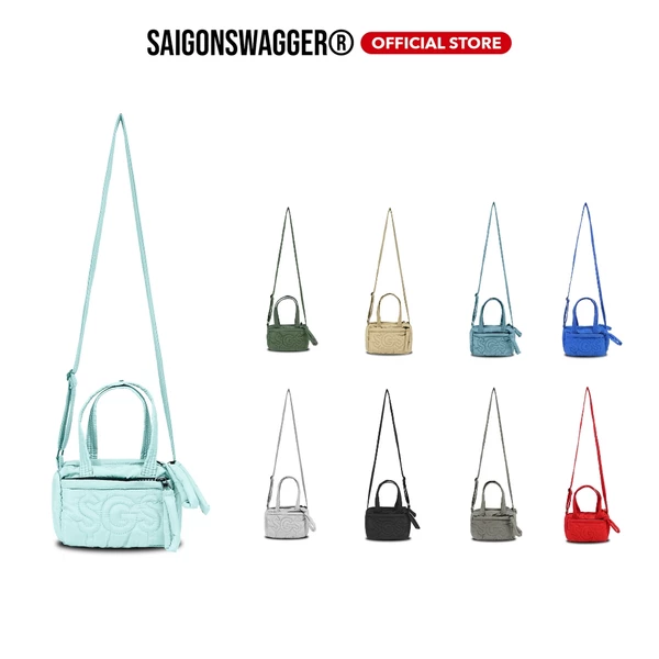 Túi Đeo Chéo Nữ SAIGONSWAGGER WEENY BAG Chất Liệu Chần Bông