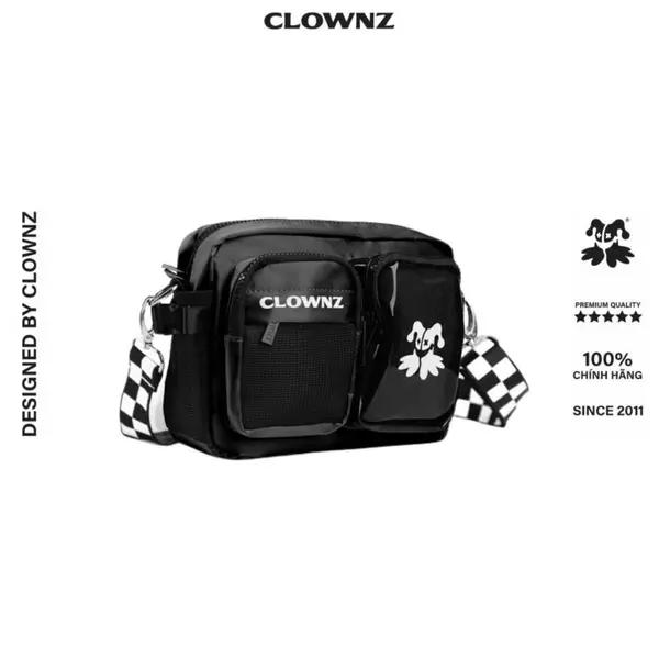 Túi đeo chéo local brand ClownZ Satchel New Logo vải canvas nam nữ thời trang hàn quốc