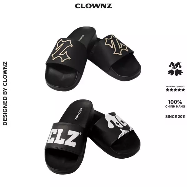 Dép quai ngang cao su đế bằng local brand Clownz Z Letter Slipper nam nữ hottrend mềm basic nhẹ