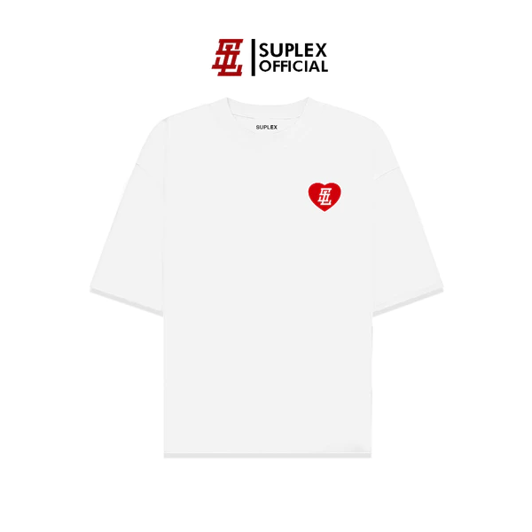 Áo thun SUPLEX Localbrand Unisex HEART Tay Ngắn Chất Cotton TSSL006