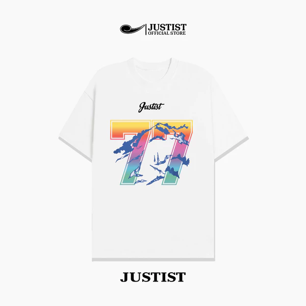 Áo thun Justist Localbrand Unisex 77 Tay Ngắn Cổ Tròn  TSJT069