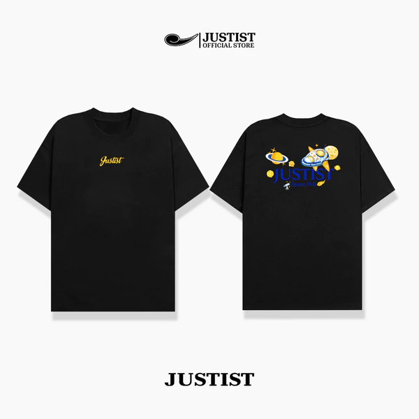 Áo Thun Nam JUSTIST SPACE PLANET Tshirt Tay Ngắn Chất Cotton TSJT105