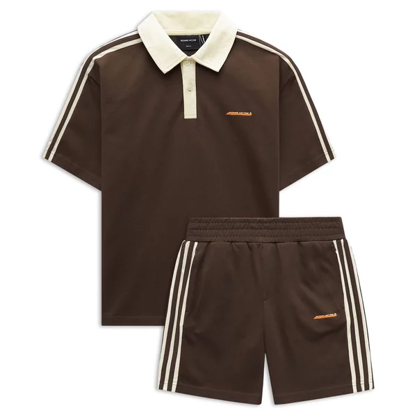 Set Polo Nam Short Creamline Brownies 360GSM, Chất Vải Cotton 360GSM Thoải Mái, SB0033, SOME HOW STORE
