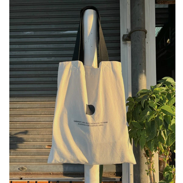 Túi DIMOIR Tote Canvas màu kem