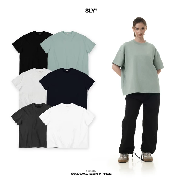 Áo thun trơn BIG BOXY SLY Casual
