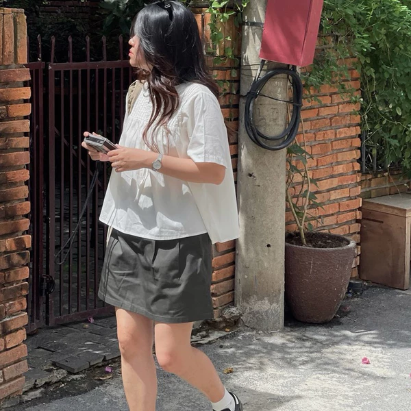 DOB - Chân váy chất kaki Reu/ Den Skirt