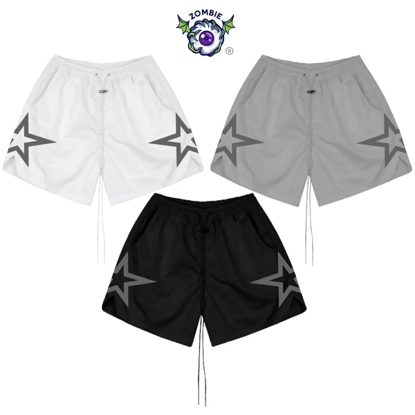 Quần Short Dù Sao Đôi, Zombie.club ,Unisex, form trên gối, dây dài