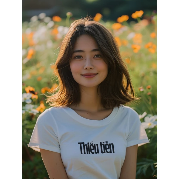 Áo thun cotton 100% in chữ vui Thiếu Series - Thiếu Tiền
