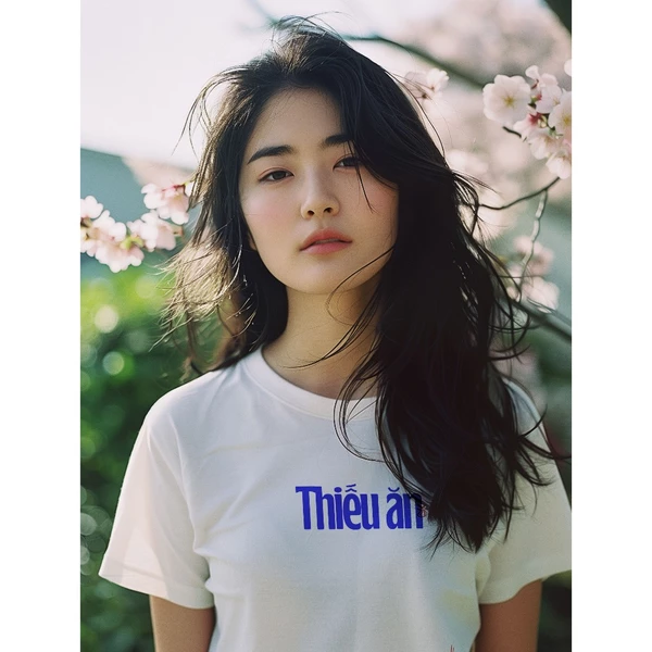 Áo thun cotton 100% in chữ vui Thiếu Series - Thiếu Ăn