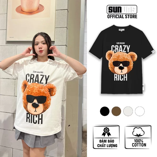 Áo Phông Local Brand Nam Nữ Unisex SUN Cổ Tròn Tay Ngắn Oversize 100% Cotton Áo Thun Nam Nữ Mã SUN03