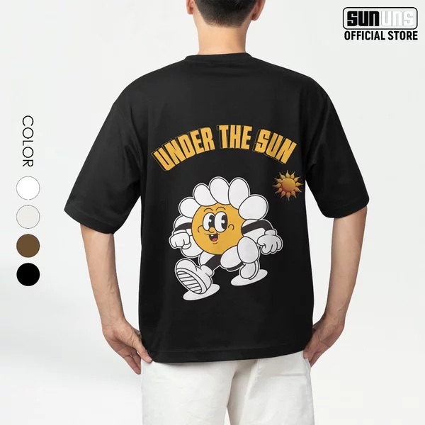 Áo Phông Local Brand Nam Nữ Unisex SUN Cổ Tròn Tay Ngắn Oversize 100% Cotton Áo Thun Nam Nữ Mã SUN10