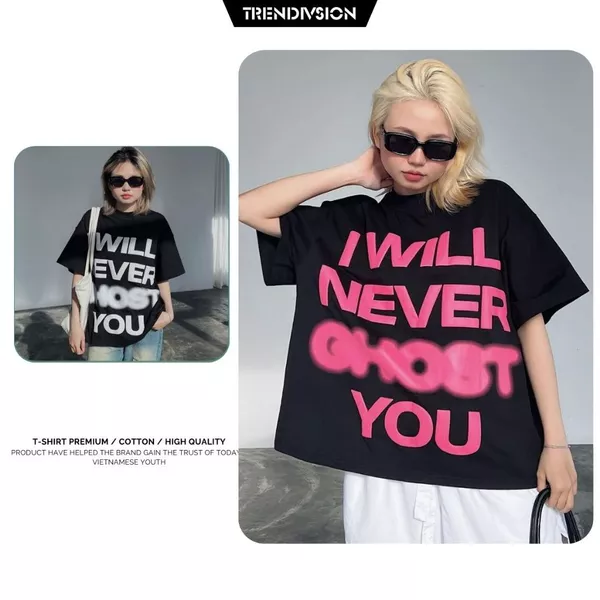 Áo thun Local Brand TRENDIVISION/GHOST YOU Cotton 100% Unisex Nam Nữ Form Rộng Tay Lỡ Oversize