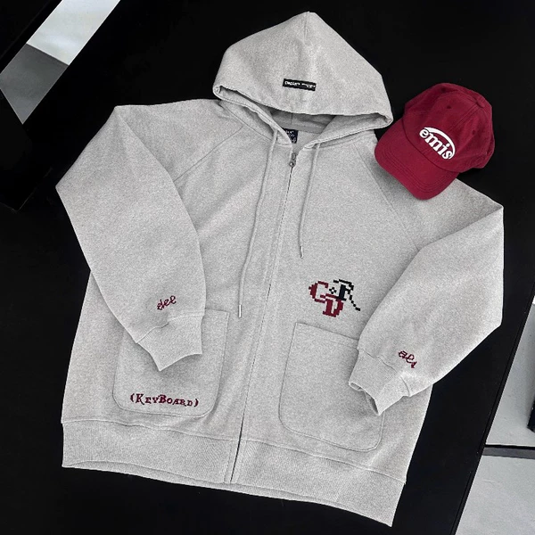 Áo Hoodie Zip KEYBOARD Cinder Form Rộng Oversize, Local Brand Chính Hãng