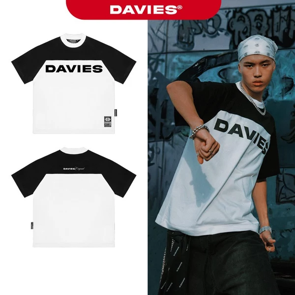 Áo thun raglan nam nữ local brand DAVIES trắng phối đen basic vải thun cotton thoáng mát Special Tee I D-T3