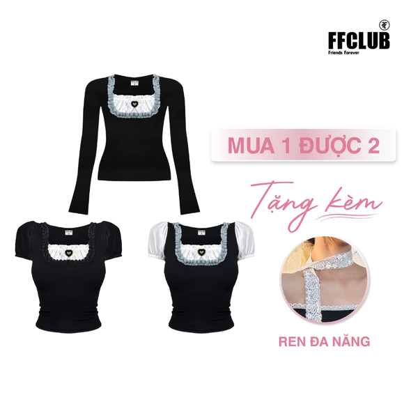 [TẶNG KHĂN REN]  Áo body nữ kiểu Trễ vai Tay Loe MINO form ôm body tôn dáng FFCLUB mix