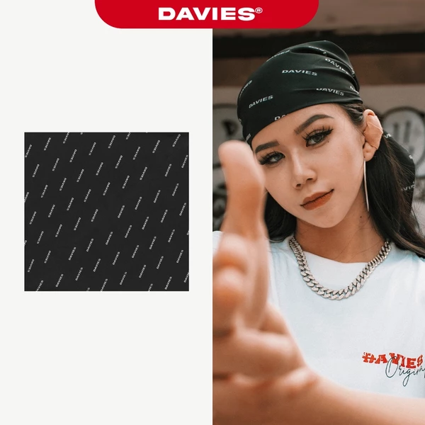 DAVIES - Khăn Bandana khổ vuông làm áo yếm, quàng đầu, băng đô tay, phụ kiện layer tạo kiểu - Flex Bandana