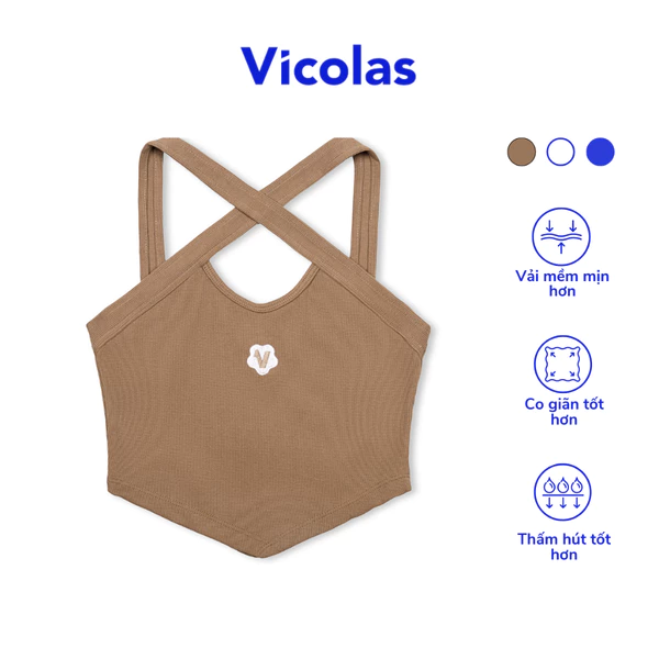 Áo croptop nữ chéo dây Vicolas ôm body - VICO27