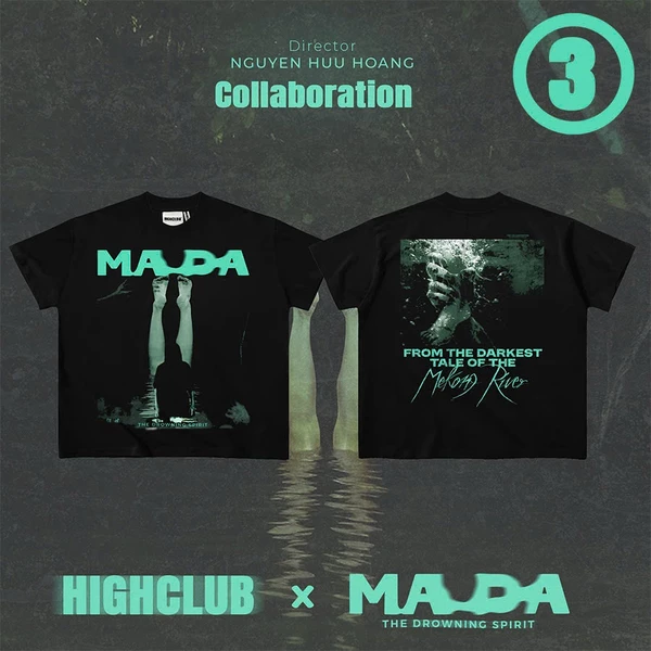 Áo thun MADA TEE 02 X HIGHCLUB màu trắng/ đen - UNISEX