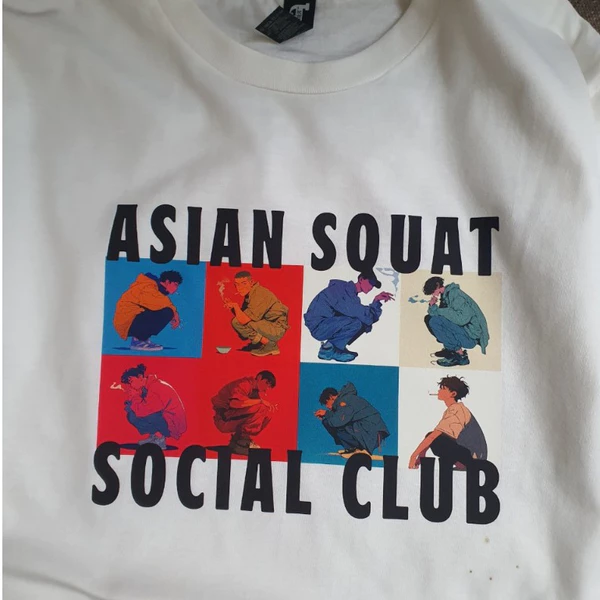 Áo thun cotton 100% in hình Asian Squat Social Club