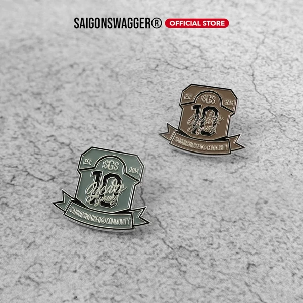 Ghim Cài Kim Loại  SAIGONSWAGGER® 10YEARS  METAL PIN
