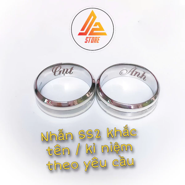 [Khắc theo yêu cầu] Nhẫn Titan v2 Emalie cặp đôi thời trang Titanium thép không gỉ 316L [Bảo Hành 5 năm]