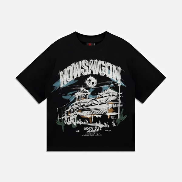 Áo thun NEEDS OF WISDOM Binh Tay Market Tee - Black - Local Brand Chính Hãng