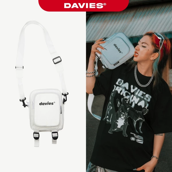Túi đeo chéo nam nữ canvas DAVIES mini màu pastel local brand Original Basic Pocket | D-B19