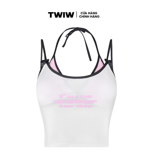 Áo yếm 2 dây buộc nơ local brand HUGUxTHATSWHATIWANT - TWIW SOBER