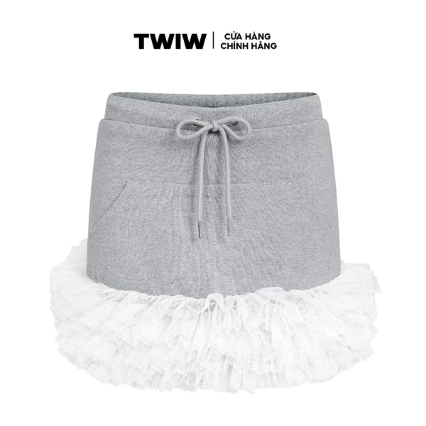 Chân váy nỉ mini thiết kế gấp nếp voan local brand HUGUxTHATSWHATIWANT - TWIW PORAPO
