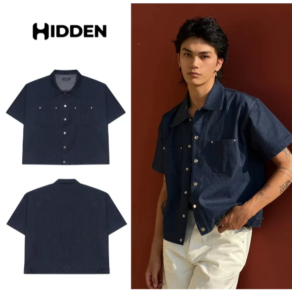 SƠ MI - JEAN -BOXY NGẮN TAY HIDDEN ESSTIAL