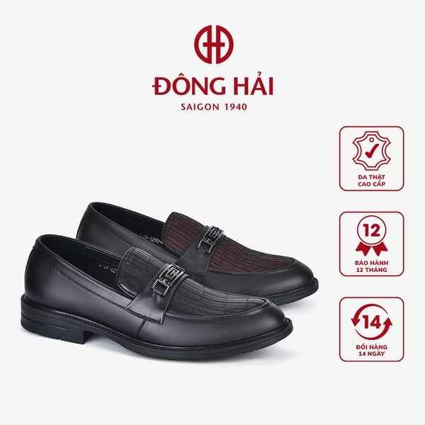 Giày Tây Da Đông Hải Hiện Đại Phối Khóa Kim Loại Cách Điệu - G2290