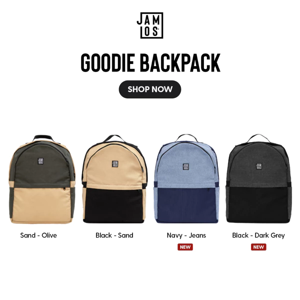 Jamlos Goodie Backpack - Balo canvas 16inch nhiều ngăn đi học đi làm êm vai và siêu nhẹ