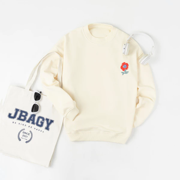 Áo Sweater Bông Hoa Nhỏ Unisex - Sweater nỉ bông nam, nữ chính hãng Thời Trang Vato