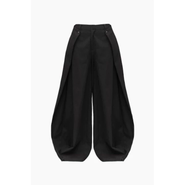 HYPNOTISM | "LOOSE WIDE PLEAT PANTS" - Quần kaki xếp ly tà đắp, ống siêu rộng có nút bấm cực chất