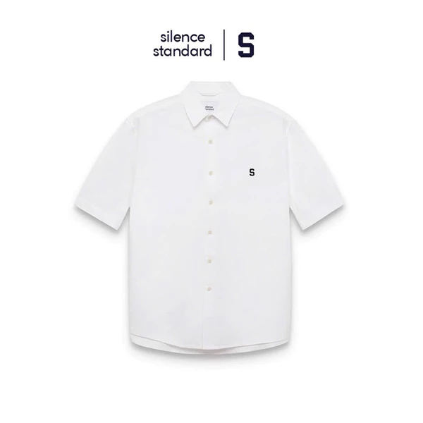 Áo sơ mi ngắn tay SilenceStandard Eco Oxford logo S/basic [SO12]