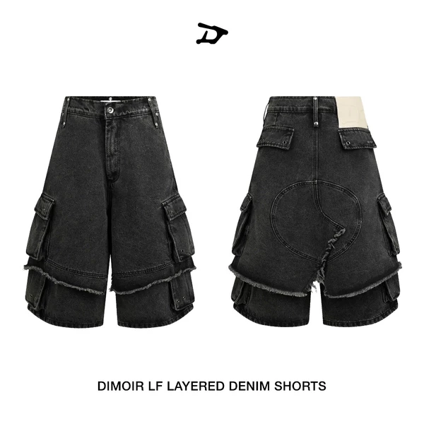 Quần shorts DIMOIR Layered 2 lớp màu Wash