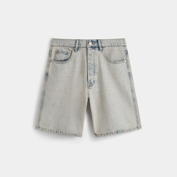 Eleven - Quần shorts nam form suông unisex nam nữ Straight Denim Short