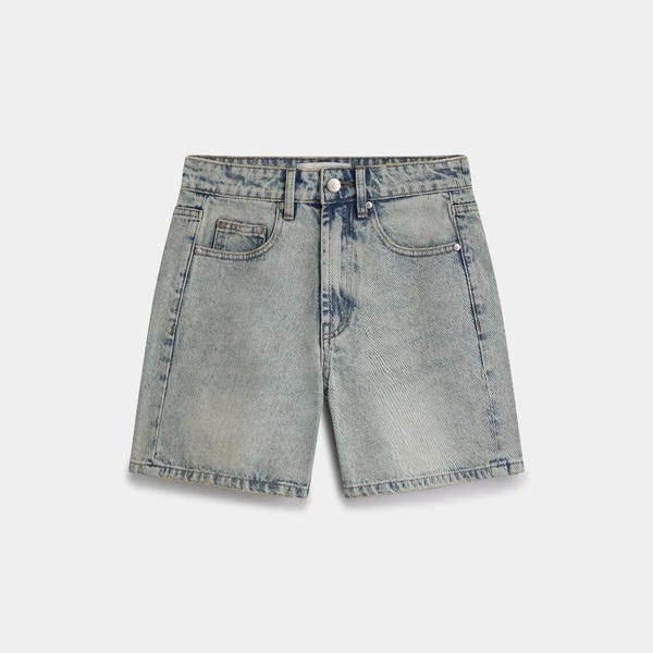 ELEVEN - Quần shorts lửng nữ Low- Rise Denim Bermuda Short
