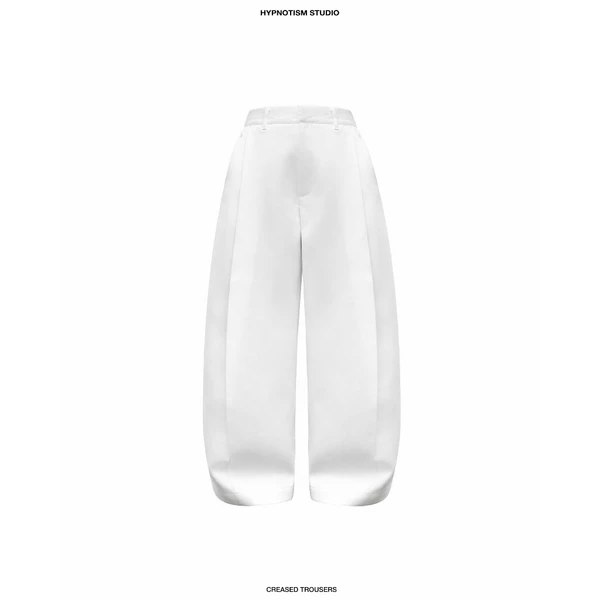 HYPNOTISM | CREASED TROUSERS - Quần tây dài nam nữ, dáng ống suông đứng, xếp ly phía trước túi tam giác