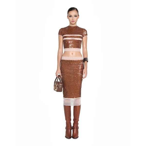 LSOUL Set Áo Croptop  Cutout Xuyên Thấu + Chân Váy Ôm Body Cá Tính Ying Set A25022804 CV25020714