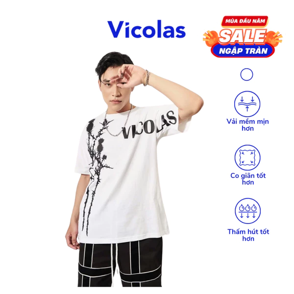 Áo thun nam hoạ tiết cây Kế Sữa V VICOLAS "KẾ SỮA" TEE