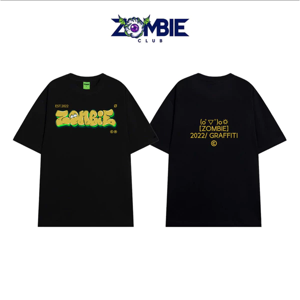 Áo Thun Zombie Club GRAFFITI, Local Brand Unisex cotton 100% 250gsm Chính Hãng