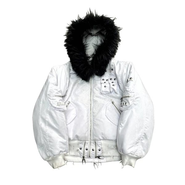 ÁO COZY CHAOS WHITE REVERSIBLE BOMBER JACKET