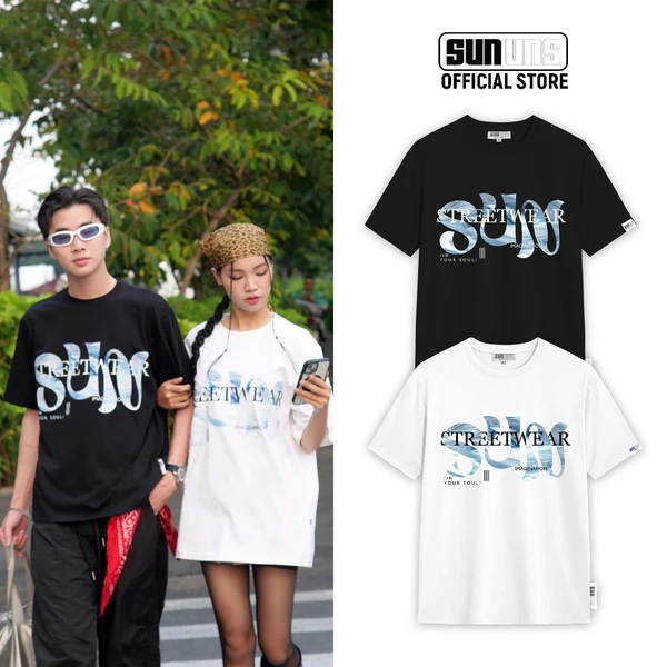 Áo Thun Local Brand Nam Nữ Áo Phông Form Rộng Unisex SUN Cổ Tròn Tay Ngắn Oversize 100% Cotton SUN26