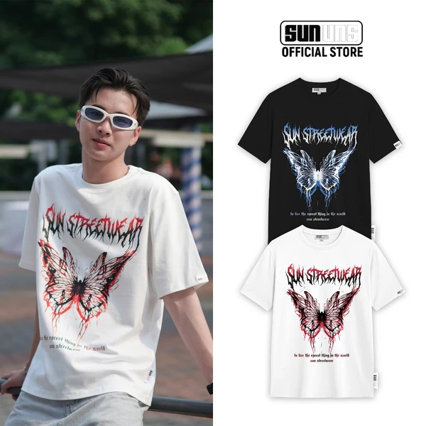 Áo Thun Local Brand Nam Nữ Áo Phông Form Rộng Unisex SUN Cổ Tròn Tay Ngắn Oversize 100% Cotton SUN27